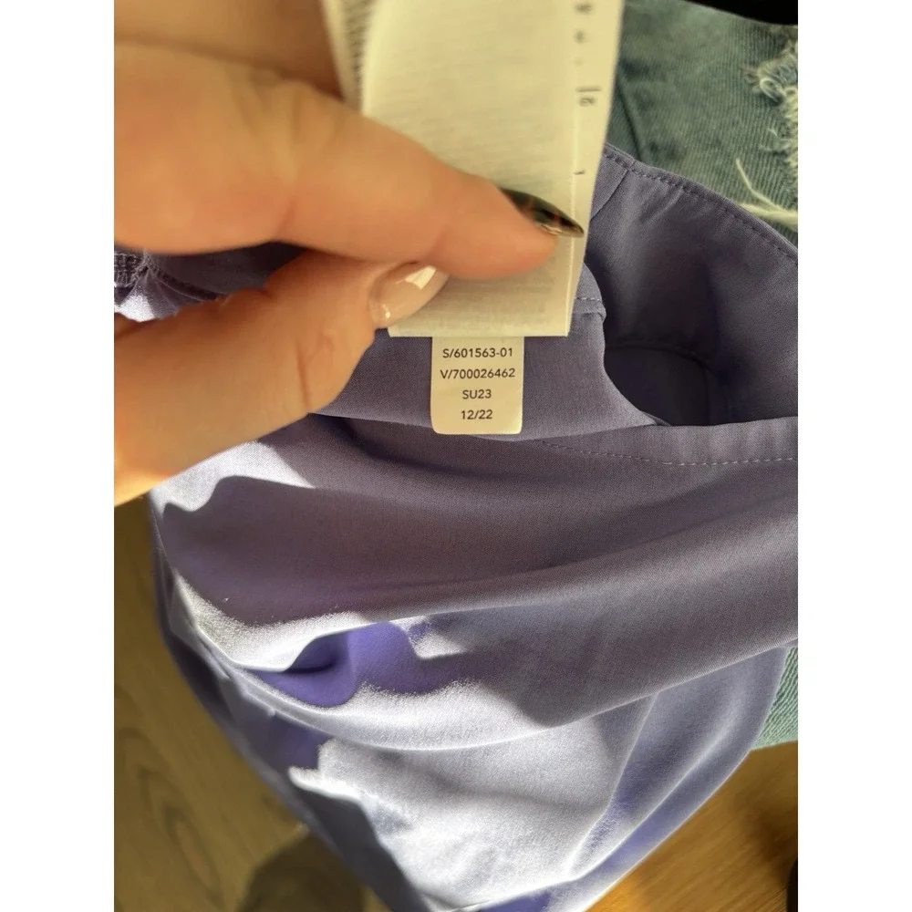 Athleta Arrival‎ Maxi Cross Back Dress Dark Adonis Blue Size XS Athleisure Lilac - Picture 10 of 11